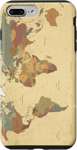 Vista 12 de Funda para teléfono inteligente con diseño de mapa mundial para iPhone 17