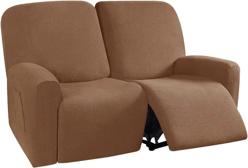 Vista 35 de vctops Fundas elásticas resistentes al agua, para sofá reclinable, suaves y lisas, con correa elástica antideslizante, protector de muebles