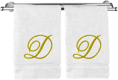 Vista 37 de Toalla de mano con monograma, regalo personalizado, 16 x 30 pulgadas, extra absorbente, 100% algodón turco, acabado de rizo suave, para baño, cocina