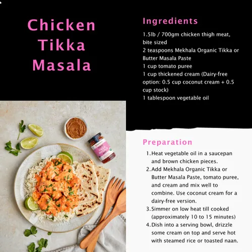 Vista 2 de Mekhala Pasta de cocina india orgánica vegana sin gluten (paquete variado de 6) Mekhala Pasta de cocina india orgánica vegana sin gluten