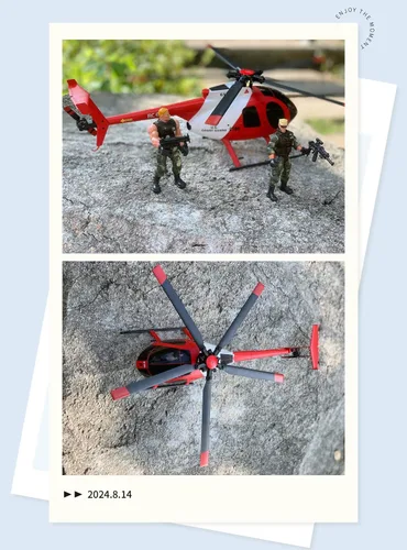 Vista 4 de 13.189 in MD500 C189 Helicóptero de control remoto Aeronave Agregar Posicionamiento de flujo óptico Escala 1/28 RC Heli Mantener la posición