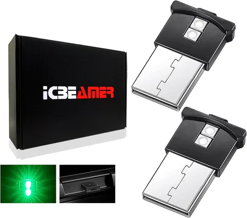 Vista 22 de ICBEAMER Smart USB 1-Paquete (Azul) Luz de Noche LED Automática Plug-in Miniatura para Coche, Van, Pickup, Camión, Interior, Maletero, Iluminación