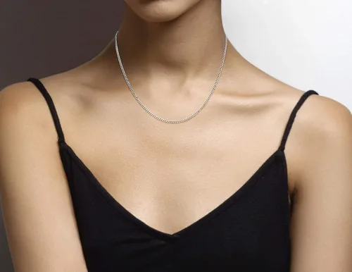 Vista 3 de Miabella Solid 925 Sterling Silver Italian 2.5mm Diamond Cut Cuban Link Curb Chain Necklace for Women Men, Made in Italy
