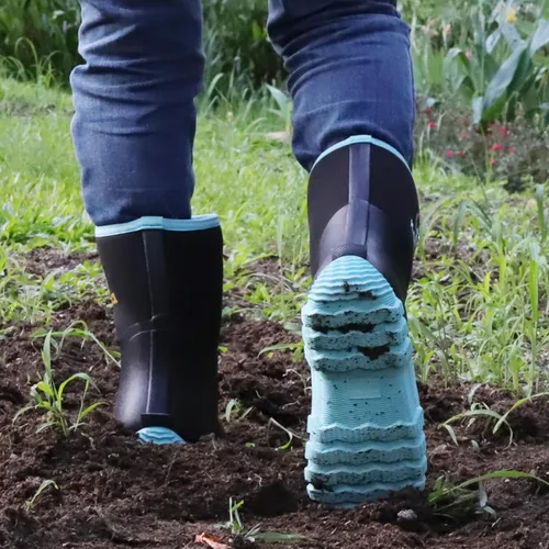 Vista 9 de Kalkal Botas de goma para mujer, de neopreno de 0.236 pulgadas, impermeables, aisladas, con vástago de acero, pantorrilla ancha, botas de caza