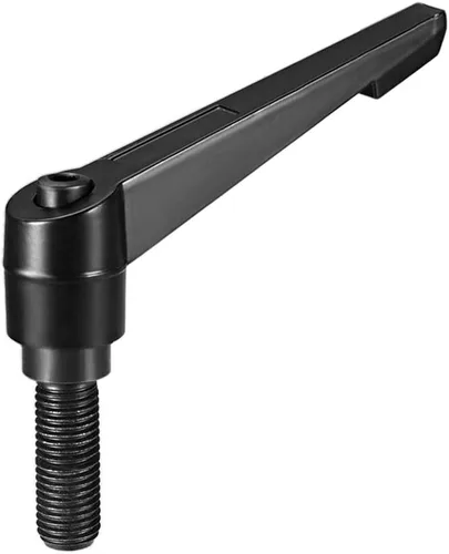Vista 7 de uxcell M6 x 0.472 in Mango de palanca de sujeción ajustable Rosca Botón de trinquete macho roscado Perillas de bloqueo Manijas de tornillo giratorio