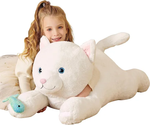 Vista 9 de EARTHSOUND Juguete de peluche de elefante gigante, de 30 pulgadas, juguetes suaves y grandes, tamaño grande, enorme y esponjoso, de gran