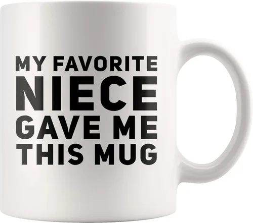Vista 12 de Panvola Mi Sobrina Favorita Me Dio Esta Taza - Taza Divertida para Tío y Tía, Regalos de Sobrina y Sobrino, Día de la Madre, Día del Padre, Negro
