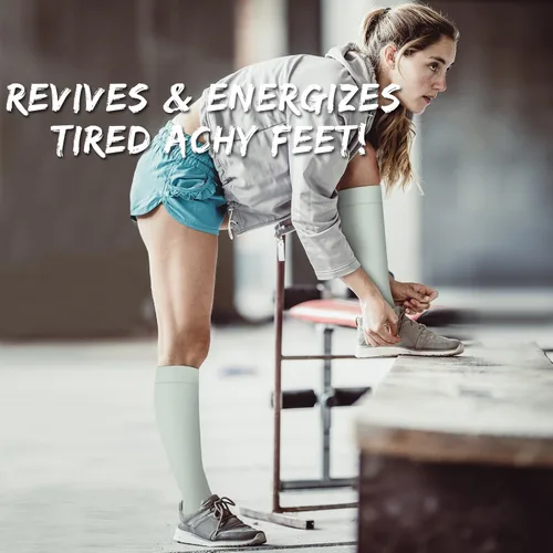 Vista 2 de COOLOVER - 6 pares de calcetines de compresión con cobre para mujeres y hombres, el mejor soporte para correr, atletismo, enfermería, viajes