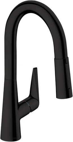 Vista 13 de hansgrohe Talis S 72813341 - Grifo de cocina de arco alto, grifo para fregadero de cocina, cabezal rociador de acoplamiento magnético, cromo negro