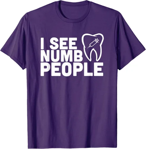 Vista 89 de I see Numb People - Camiseta de regalo para dentista dental, Negro, S