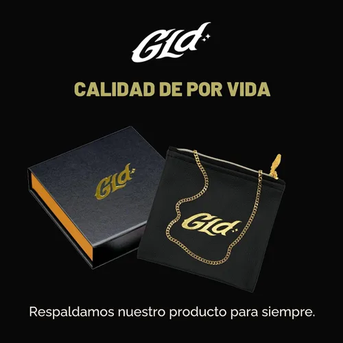 Vista 8 de Cadena GLD de cuerda - Cadena de cuerda chapada en oro con bolsa de viaje de almacenamiento exclusiva - Cierre a prueba de arrebato, resistente al