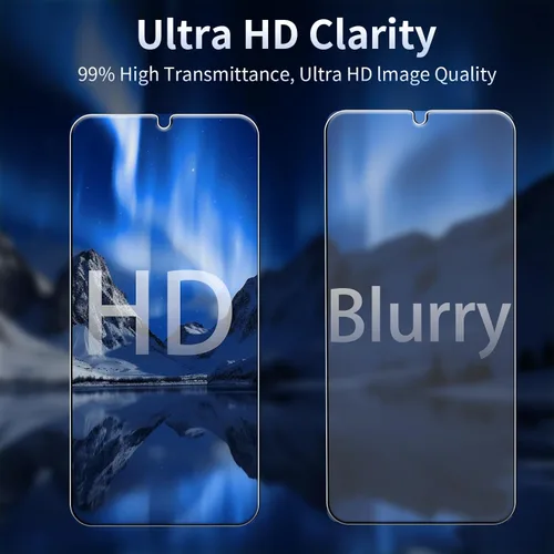 Vista 5 de Protector de pantalla de privacidad para Samsung Galaxy A15 + protector de lente (2+2) Dureza 9H, resistente a los arañazos, vidrio templado