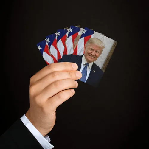 Vista 4 de Brian Bula Cartas de juego de Trump divertidas tarjetas de póquer del presidente Trump