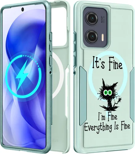 Vista 56 de Funda para Moto G 5G 2024 – Compatible con MagSafe para mujeres y niñas, bonita funda protectora magnética para teléfono, diseño femenino Kawaii