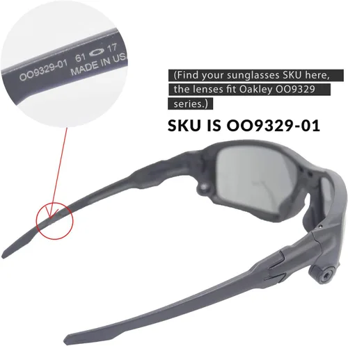 Vista 6 de Walleva Lentes de repuesto para gafas de sol Oakley Shocktube, múltiples opciones disponibles (negro, Mr. Shield Polarizado)