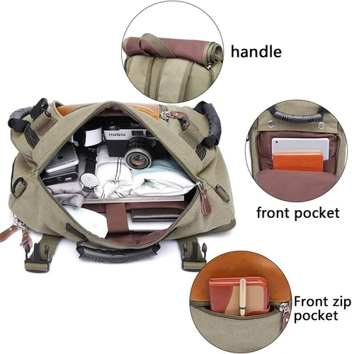 Vista 9 de KAKA - Mochila duradera resistente al desgaste, mochila de viaje con bolsa de viaje