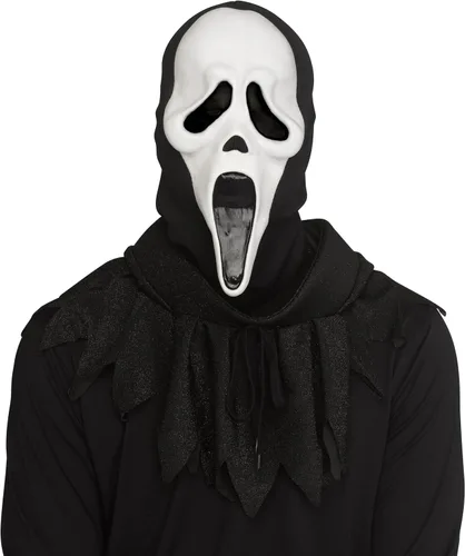 Vista 9 de Fun World Máscara de película Ghost Face para adulto, 30 aniversario, talla única, color blanco