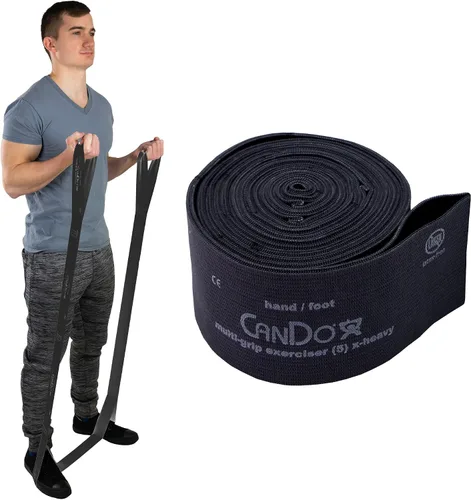 Vista 11 de CanDo Banda de resistencia de ejercicio de 6 pies con bucles de mano/pie para entrenamientos totales del cuerpo, entrenamiento, rehabilitación