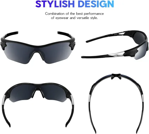 Vista 2 de Lentes de sol polarizados para hombres y mujeres jóvenes de béisbol ciclismo correr conducir pesca golf motocicletas lentes TAC UV400