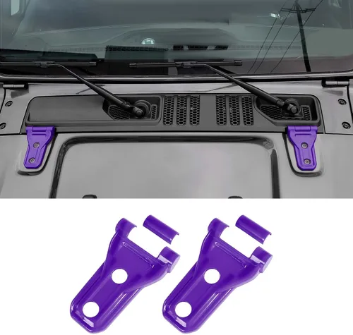 Vista 8 de JeCar Cubiertas de bisagra de capó, accesorios exteriores compatibles con Jeep Wrangler JL JLU 2018-2023, color negro