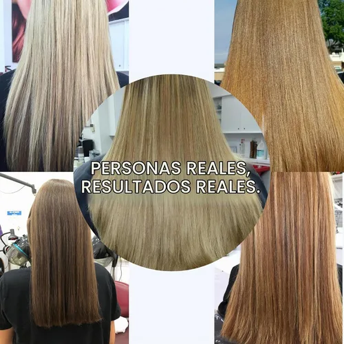 Vista 3 de KERAZON - Máscara de cabello brasileño rubio BTX con efecto platino y cabello plateado que proporciona suavidad, hidratación profunda, antilatón