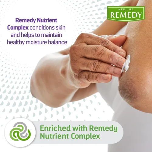 Vista 3 de Medline Remedy Crema clínica para la piel, aroma a vainilla (4 onzas líquidas), crema hidratante facial y corporal para todas las edades, sin