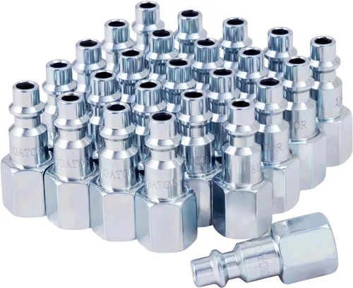 Vista 7 de SUNGATOR - Enchufes de aire hembra de 1/4 de pulgada, paquete de 10 accesorios de manguera de aire industrial NPT