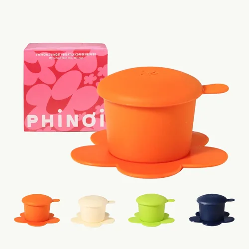 Vista 10 de [Regalo] Filtro Phin vietnamita, gotero de café reutilizable de plástico para verter sobre café, filtro de café de una sola taza con diseño