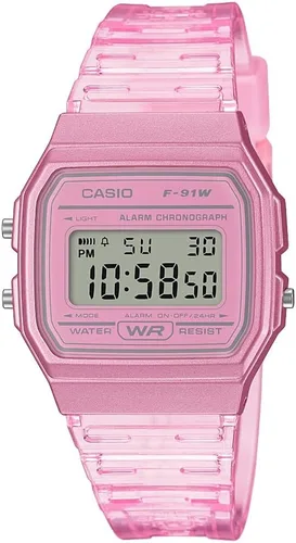 Vista 3 de Casio F91W Series Digital Watch Water Resistant LED Light 1/100 SEC Stopwatch Regular Time Keeping (HR, Min, SEC, PM, Date, Day) Daily