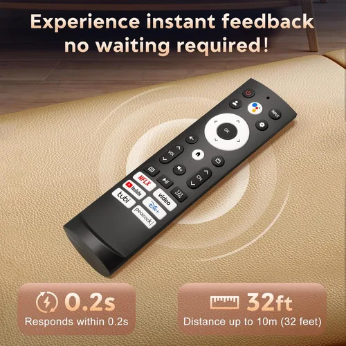 Vista 5 de Reemplazo de control remoto por voz para Hisense Smart Google TV, compatible con Hisense QLED UHD Mini-LED ULED Google TVs