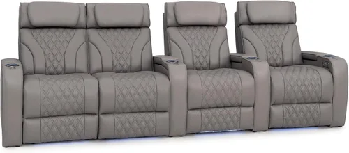 Vista 36 de Seatcraft Luminis LT - Asiento de cine en casa, reclinable, color rojo