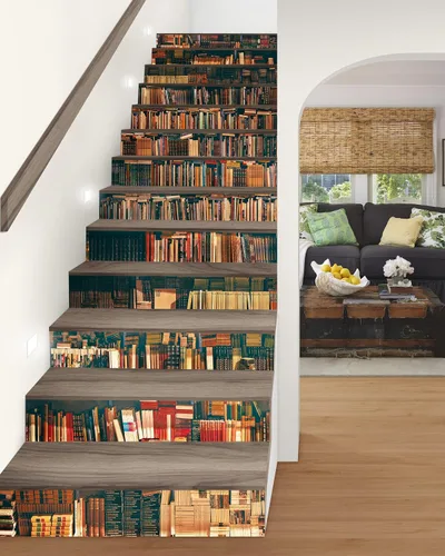 Vista 22 de FLFK Calcomanías para escaleras - Adhesivos para escaleras, Calcomanías autoadhesivas para escalones de Sunrise Coast, para decoración del hogar