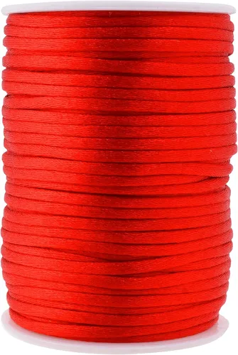Vista 134 de Mandala Crafts Cordón de satén de cola de rattail de 0.02 in para nudos chinos de macramé