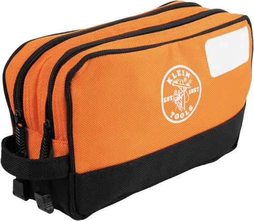 Vista 15 de Klein Tools Bolsa de herramientas, compartimentos dobles, organizador de bolsas de herramientas de alta resistencia, bolsa multiusos