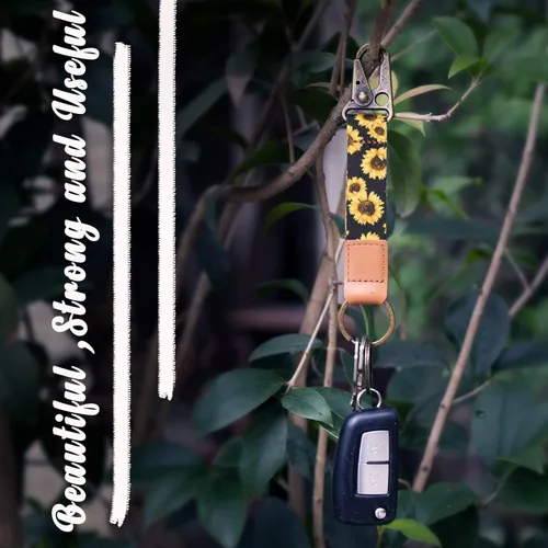 Vista 3 de Maicican Bonito llavero con clip para mujeres y hombres, mosquetón para llaves y cartera con anillos para llavero