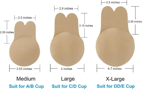 Vista 5 de Sujetador de silicona sin espalda para mujer adhesivo invisible y sin tirantes