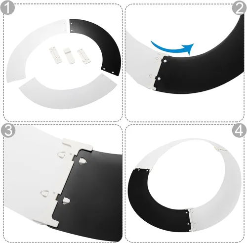 Vista 7 de Chunful Sun Shield Visor for Hard Hat, Reusable and Replaceable Visor Hat Extender with Sun Heat Protection, Polyurethane Brim Extender, Helmet