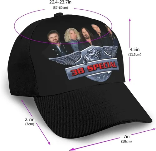 Vista 2 de 38 Rock Special Band Gorra de béisbol Unisex Moda para decoraciones de golf Ideas Regalos Negro, Negro