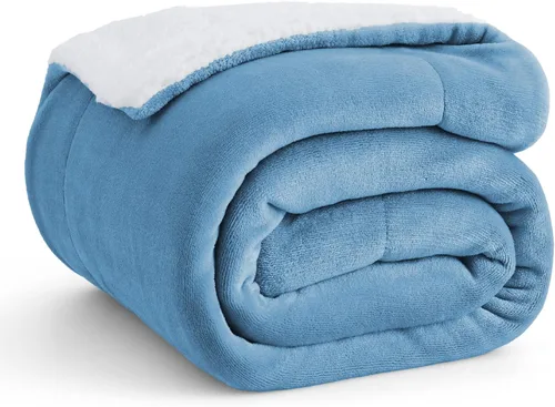 Vista 31 de Bedsure GentleSoft - Manta de forro polar Sherpa para sofá, manta de Navidad gruesa y cálida para invierno, manta de felpa suave y esponjosa como