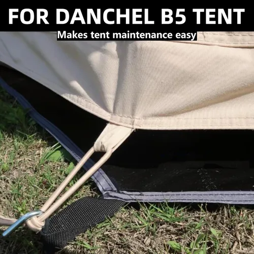 Vista 4 de DANCHEL OUTDOOR B5PRO/B2/B2A Campana Huella de la tienda de campaña, 3/4/5/19.7 ft impermeable lona redonda hoja de tierra para lona yurta tienda