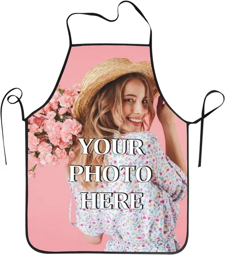Vista 9 de Delantales personalizados para hombres y mujeres, delantal de chef personalizado, babero, impermeable, regalo de texto con foto personalizada