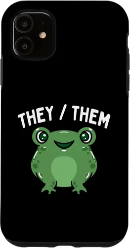 Vista 5 de iPhone 15 Gender Queer They Them Pronombres LGBTQ Pride Month No Binario Case