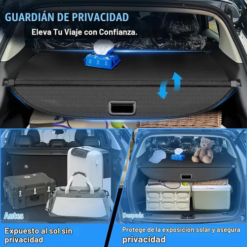 Vista 3 de AUXKO Cubierta retráctil de carga para Toyota Prius 2015-2010, cubierta de maletero de carga, cubierta de seguridad para 2015 2014 2013 2012 Prius