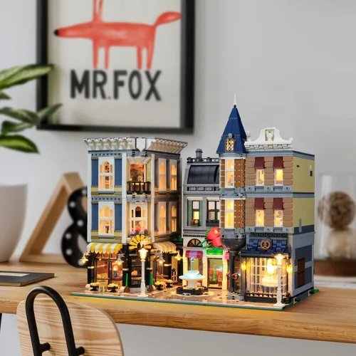 Vista 3 de LIGHTAILING Juego de luces para el modelo de bloques de construcción (Creator Expert The Assembly Square) – Kit de luz LED compatible con Lego 10255