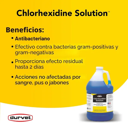 Vista 2 de Clorhexidina 2 % para caballos y perros, un galón