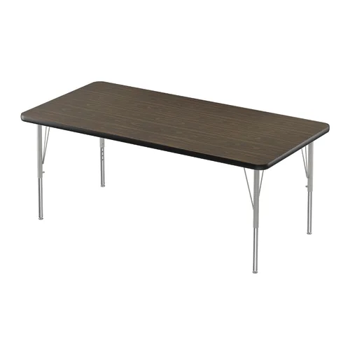 Vista 16 de Correll - Mesa de actividades rectangular Econoline de 30 x 60 pulgadas, parte superior de melamina de granito gris, altura ajustable
