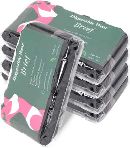 Vista 3 de Bragas desechables para mujer, ropa interior negra (30 unidades)