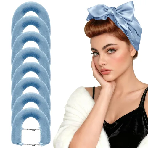 Vista 8 de Heatless Curls Overnight Set for Long Hair, No Damage Hair Brown-4PCS