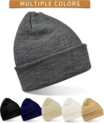 Vista 7 de ZOORON Gorro para hombre y mujer, gorro holgado para invierno, cálido, gorro de calavera, unisex