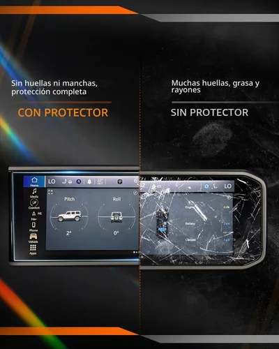 Vista 2 de CDEFG - Protector de pantalla antirreflejos mate para Jeep Wrangler/4xe/Gladiator 2024-2025 2026